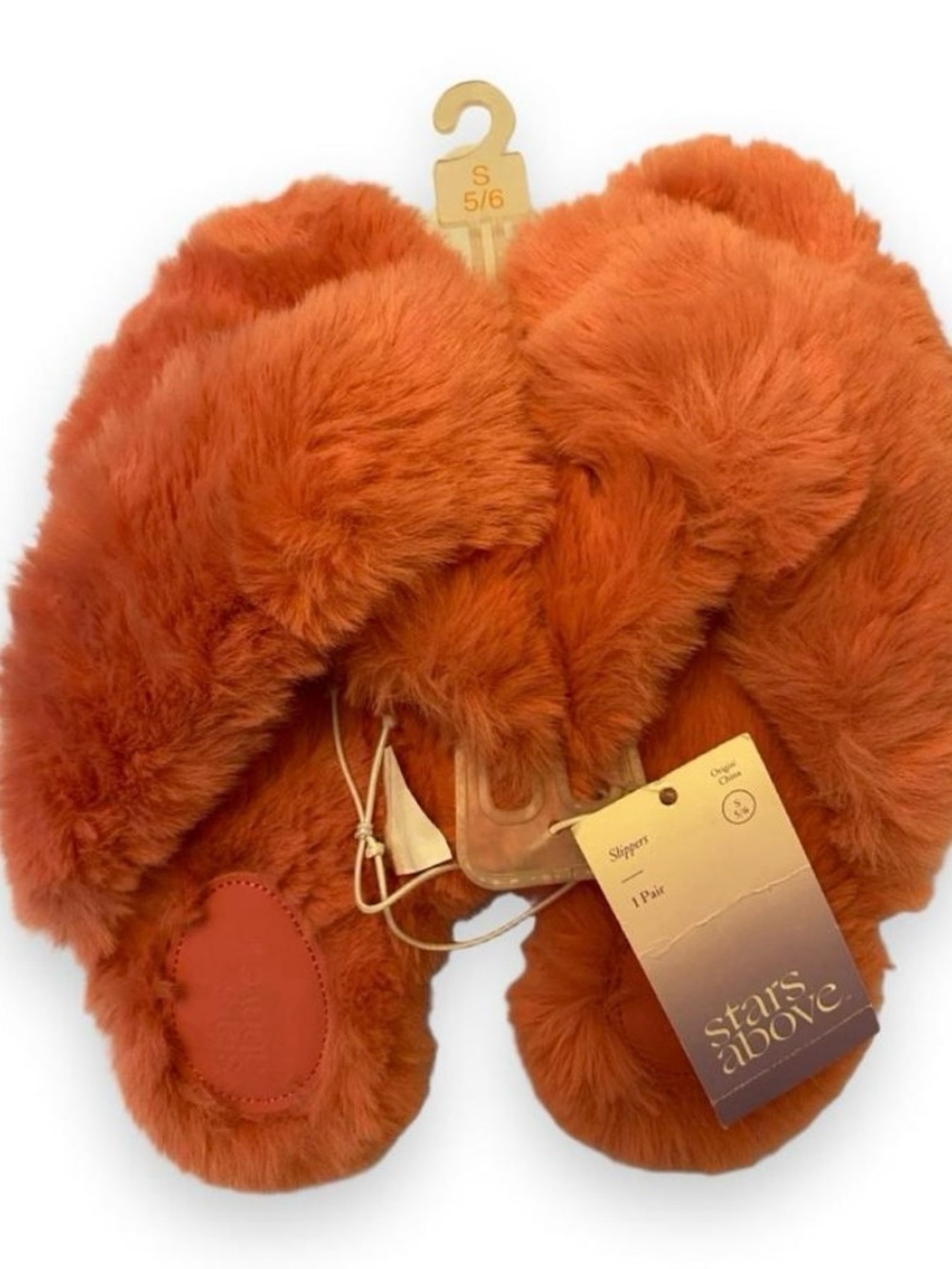 NWT Stars Above Pink Faux Fur Slippers Size S (5/6)